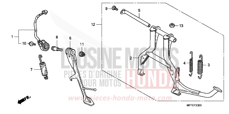 STAENDER for CB1300 Super Bold'or ABS PEARL SUNBEAM WHITE (NHA66KF) from 2010